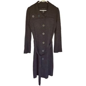 NEW YORK & CO. LONG SWEATER/DRESS BUTTON UP SIZE XS